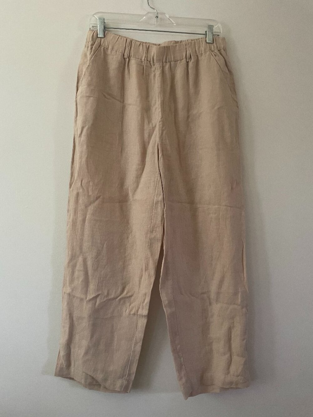 Quince Linen Elastic Waist Pants Wide Leg size M medium New